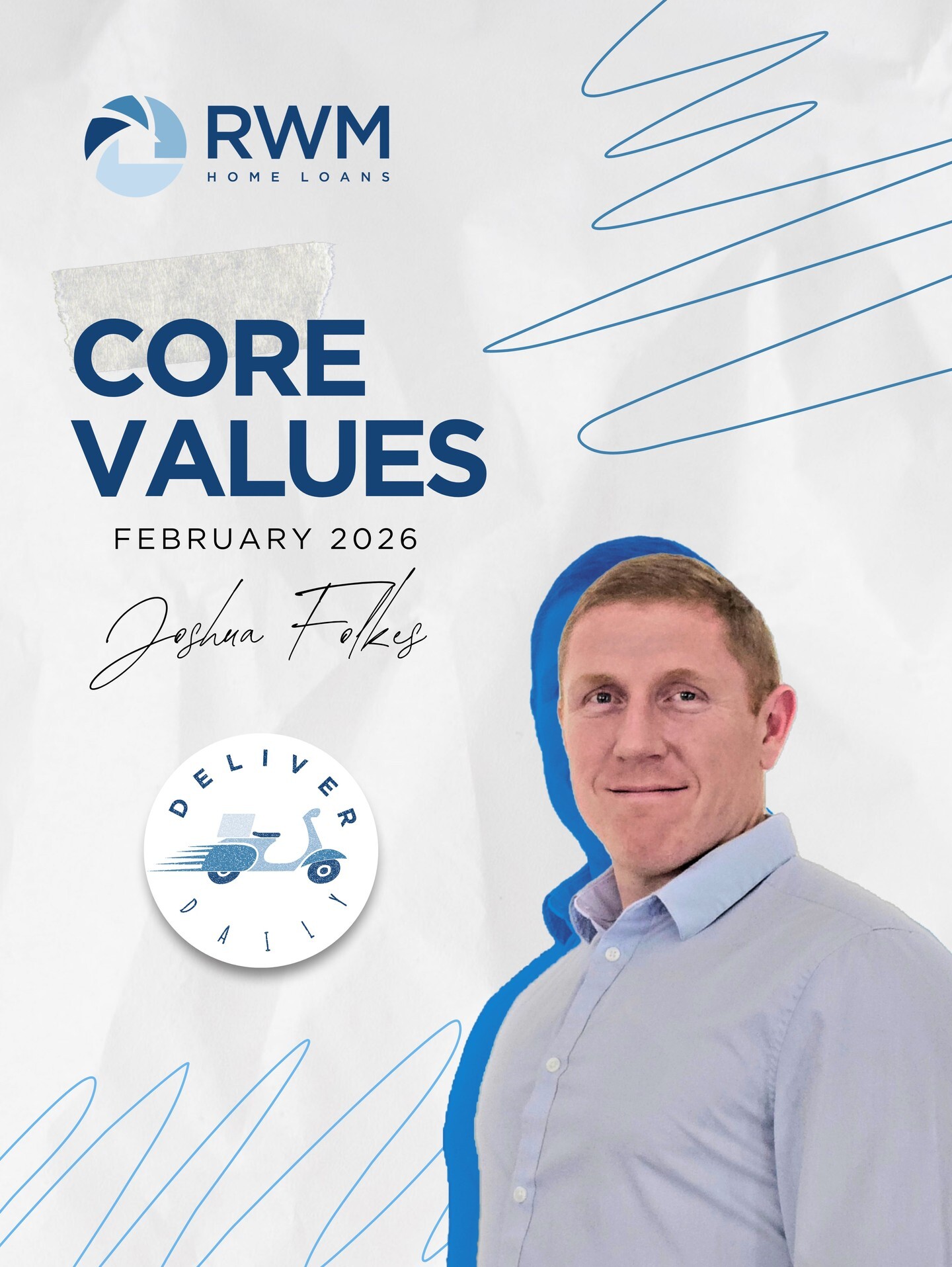 Congratulations to Joshua, our February Core Values Recognition Award recipient!
 
⭐ Joshua, our Closing Specialist, keeps the loan process moving with a focused, detail-oriented approach that our team truly appreciates, which is why several team members proudly nominated him for this recognition. He understands how critical the closing stage is in the mortgage process and works diligently behind the scenes to ensure every document, deadline, and requirement is handled accurately and on time.
 
His organization and proactive communication help prevent delays and create a seamless experience for both our internal team and our clients. Whether he’s answering questions, resolving last-minute items, or stepping in to keep everything on track, Joshua does so with professionalism and reliability.
 
His strong work ethic and commitment to getting loans across the finish line make a meaningful impact every single day. He brings that same enthusiasm and dedication into the office each day, and we’re so grateful to have him as part of the RWM family!
 
#EmployeeSpotlight #CoreValues #Culture #RWMHomeLoans
