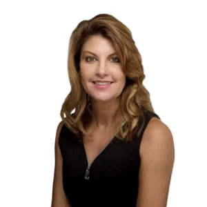 Crystal Phillips - WBG - 500x500 Crystal Phillips professional headshot wearing a sleeveless black top against a light gray background.