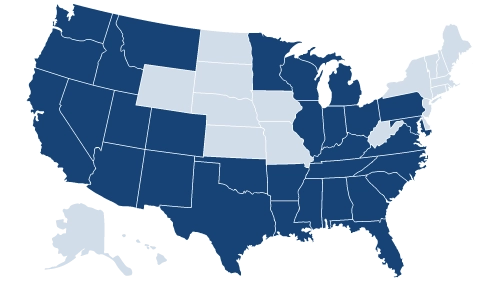 US States Map_Color