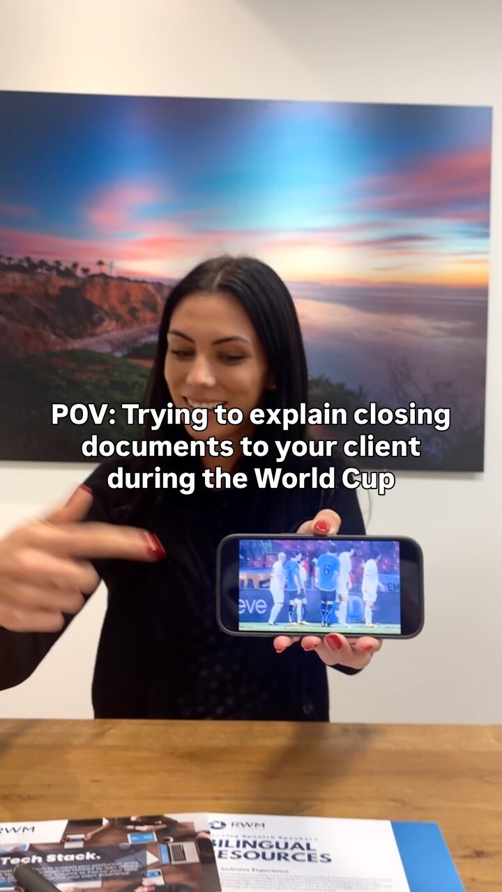 Timing is everything… and explaining loan documents during the World Cup might not be ideal😂⚽

No matter what’s happening on the field, we’re here to help make the home financing process simple!

#RWMHomeLoans #FIFAWorldCup #Mortgage